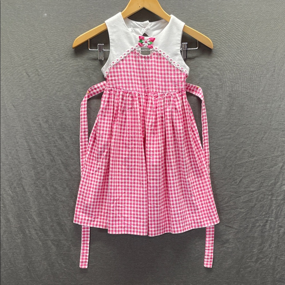 Bonnie Jean Pink and White Gingham Dress